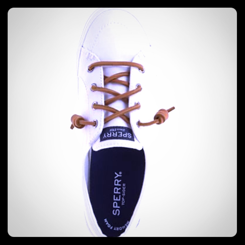 Size 8 White Sperry Crest Vibe Sneakers